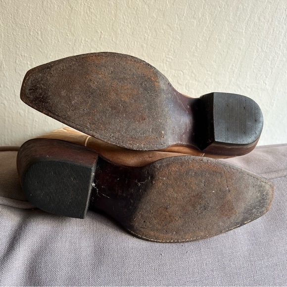 Frye Billy Short light brown cowboy boots - Picture 3 of 6